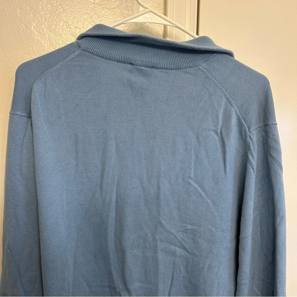 Jos. A. Bank Traveler Collection Men's XL Light Blue Quarter Zip Pullover